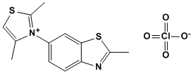 2,4-dimethyl-3-(2-methyl-1,3-benzothiazol-6-yl)-1,3-thiazol-3-ium perchlorate